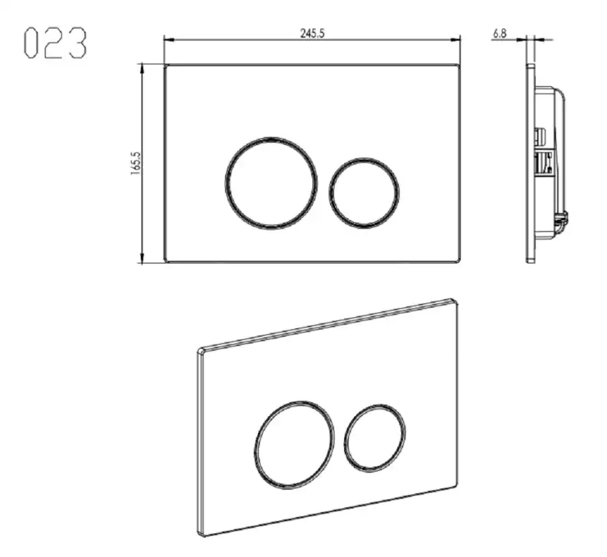 Кнопка смыва Aquatek KDI-0000036, нержавеющая сталь фото 2