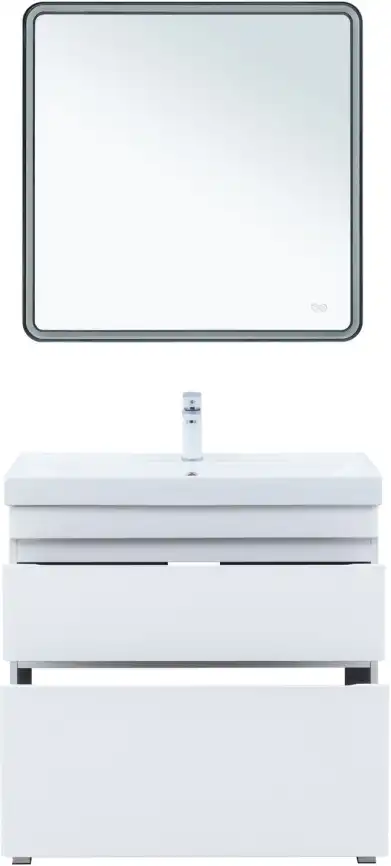 Тумба под раковину Aquanet Слим 80 напольная, белый сатин, 346044 фото 8