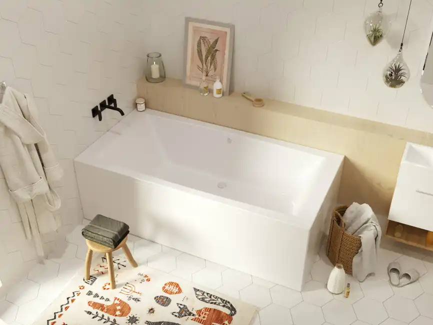 Акриловая ванна Marka One AELITA 200х100 01аэ2010 прямоугольная, Белая фото 2