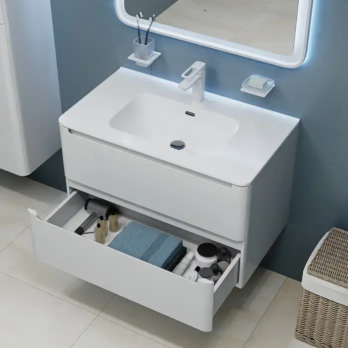 Тумба с раковиной IDDIS Edifice 80, подвесная, Белая, EDI80W0i95K фото 12