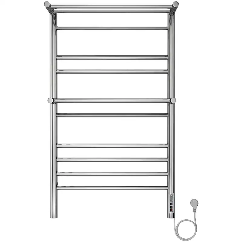 Полотенцесушитель электрический 50х90 Aquatek Альфа П10 AQ EL RRP1090CH с полкой, диммер справа, Хром фото 7