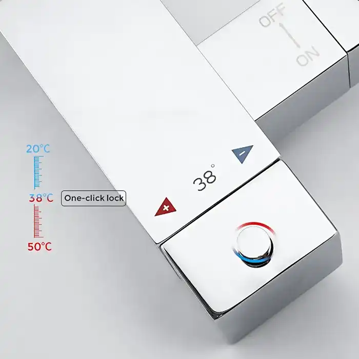 Гигиенический душ со смесителем Gappo G7207-40 термостатический, встраиваемый, Хром фото 6