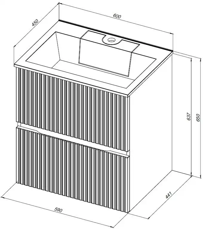 Тумба под раковину Aquanet Джейн 60 мисти грин 313316 фото 4
