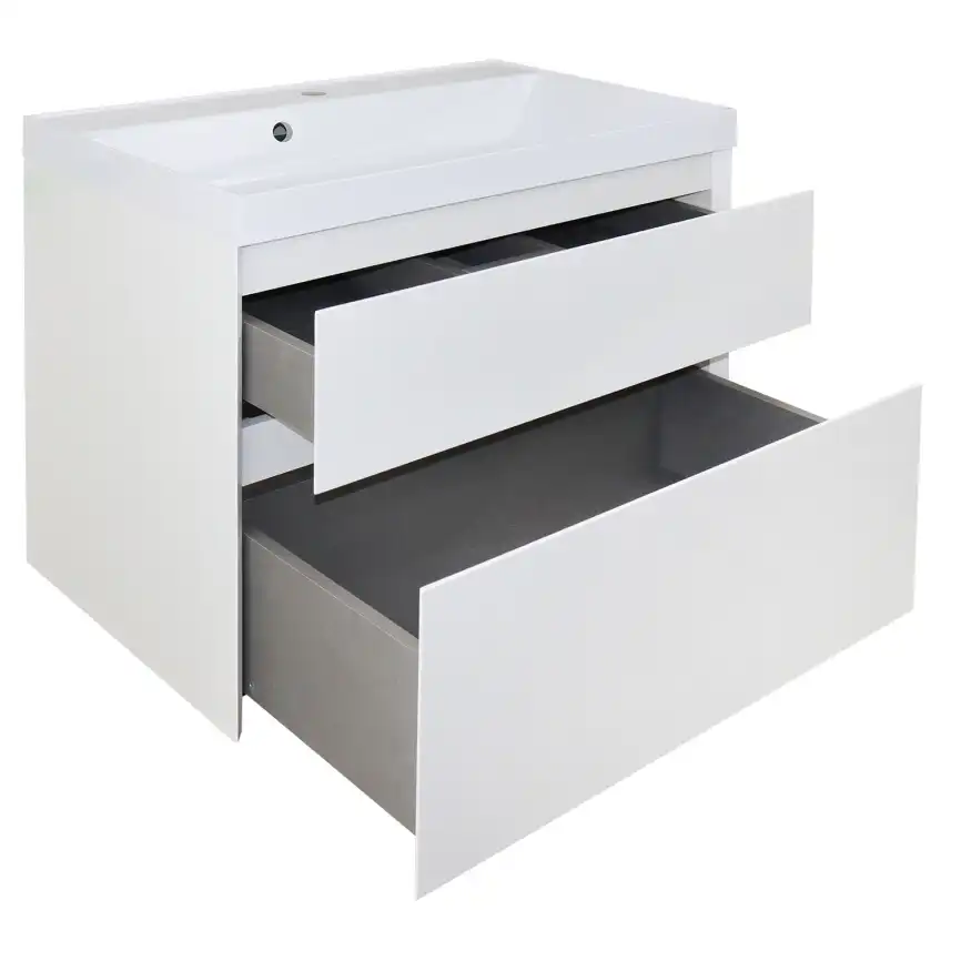 Тумба с раковиной Azario Velluto 80 CS00088603, подвесная, Белая матовая фото 2