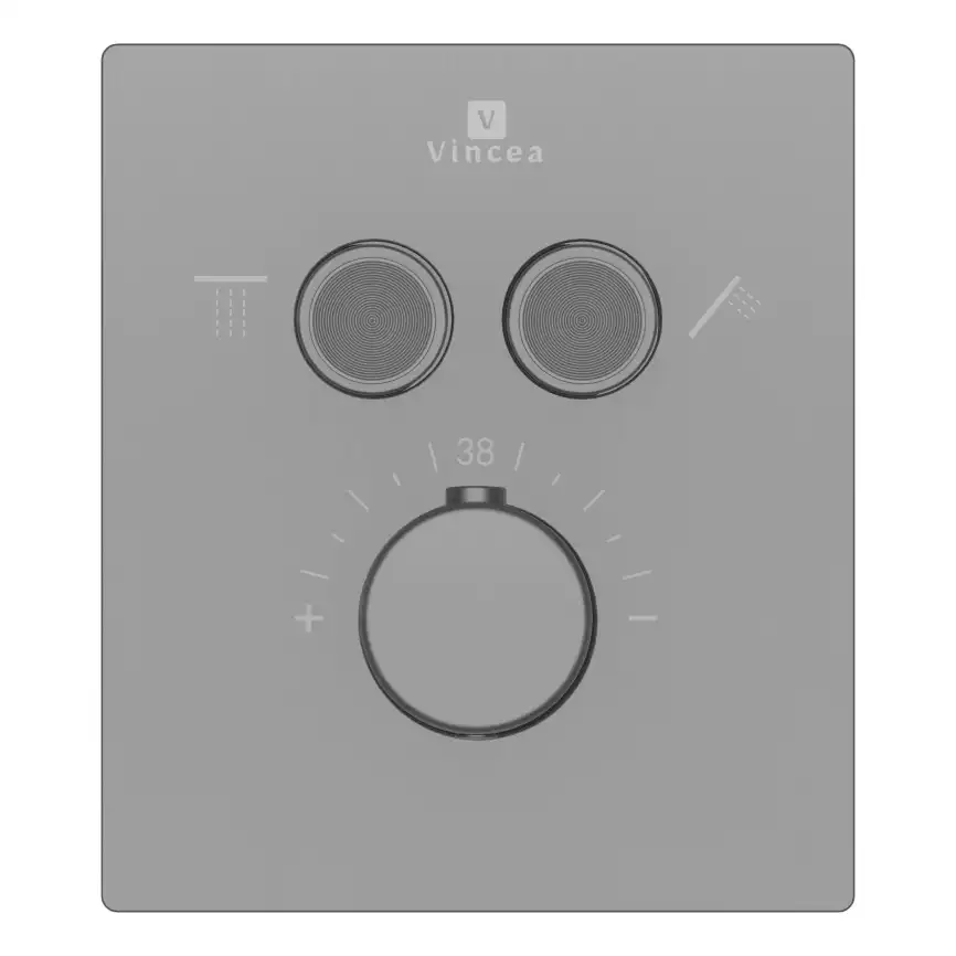Душевая система  Vincea  VSFW-321MT1RGM VSFW-321MT1RGM  с термостатом, встраиваемая, вороненная сталь фото 6