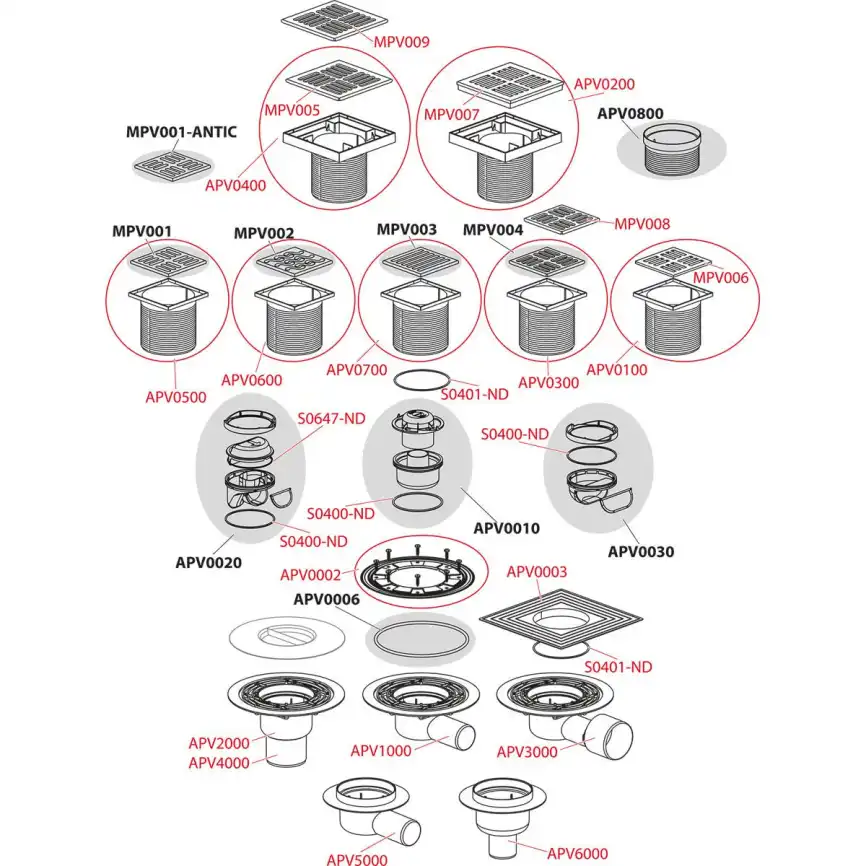 Душевой трап AlcaPlast 150х150/50/75, подводка – прямая, решетка –  нержавеющая сталь APV4444 фото 3