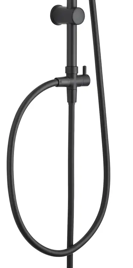 Душевая система Aquanet Passion AF300-70-R-B для ванны и душа без смесителя, с верхним и ручным душем, Черный матовый фото 4