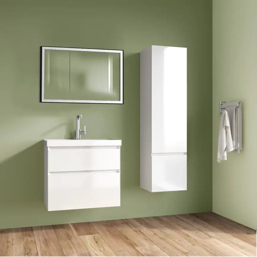 Тумба с раковиной Azario Velluto 70 CS00088602, подвесная, Белая матовая фото 13