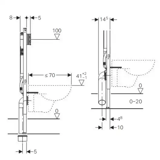 Инсталляция для унитаза GEBERIT Sigma 8 Duofix 111.796.00.1 без клавиши смыва фото 5