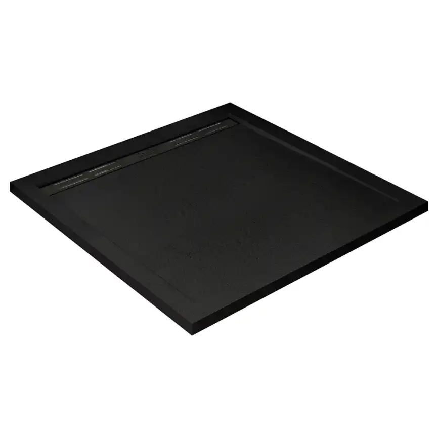 Душевой поддон Cezares TRAY-AS 100х100 из искусственного камня TRAY-AS-A-100-30-NERO Черный фото 1