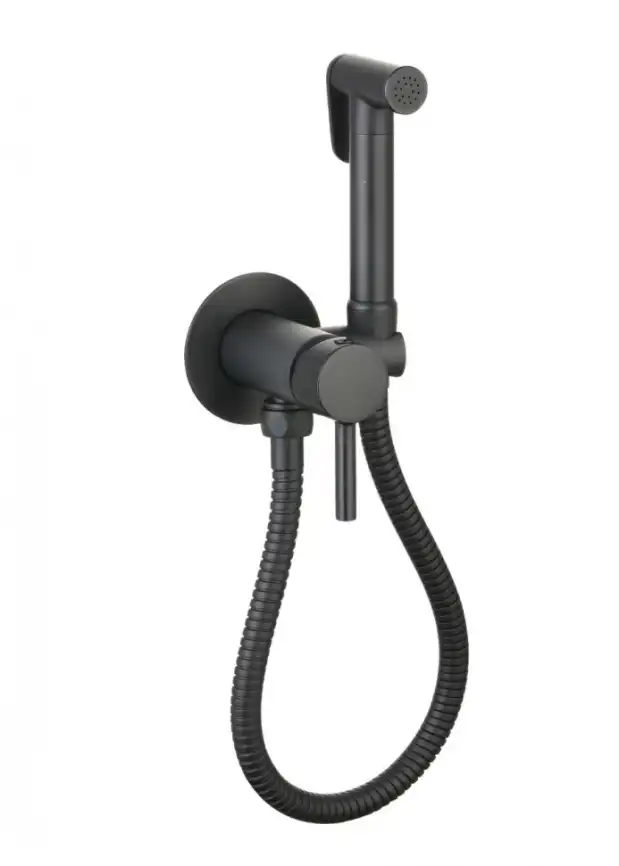 Гигиенический душ со смесителем CeramaLux KRS/001, цвет черный матовый фото 1