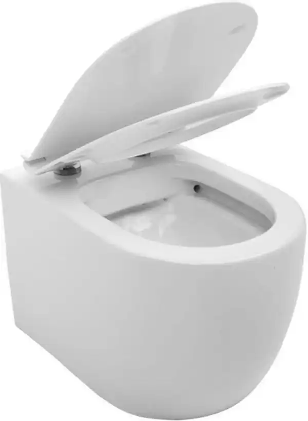 Унитаз подвесной Aquanet Rimless Cetus-W BL-102N-WHT с сиденьем микролифт, белый фото 7