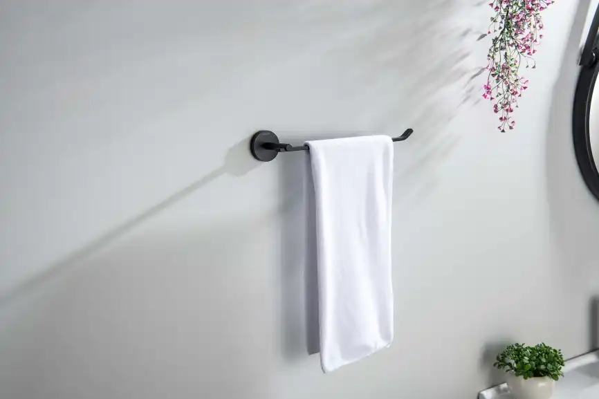 Держатель полотенец Aquatek Бетта AQ4619MB, Черный матовый фото 4