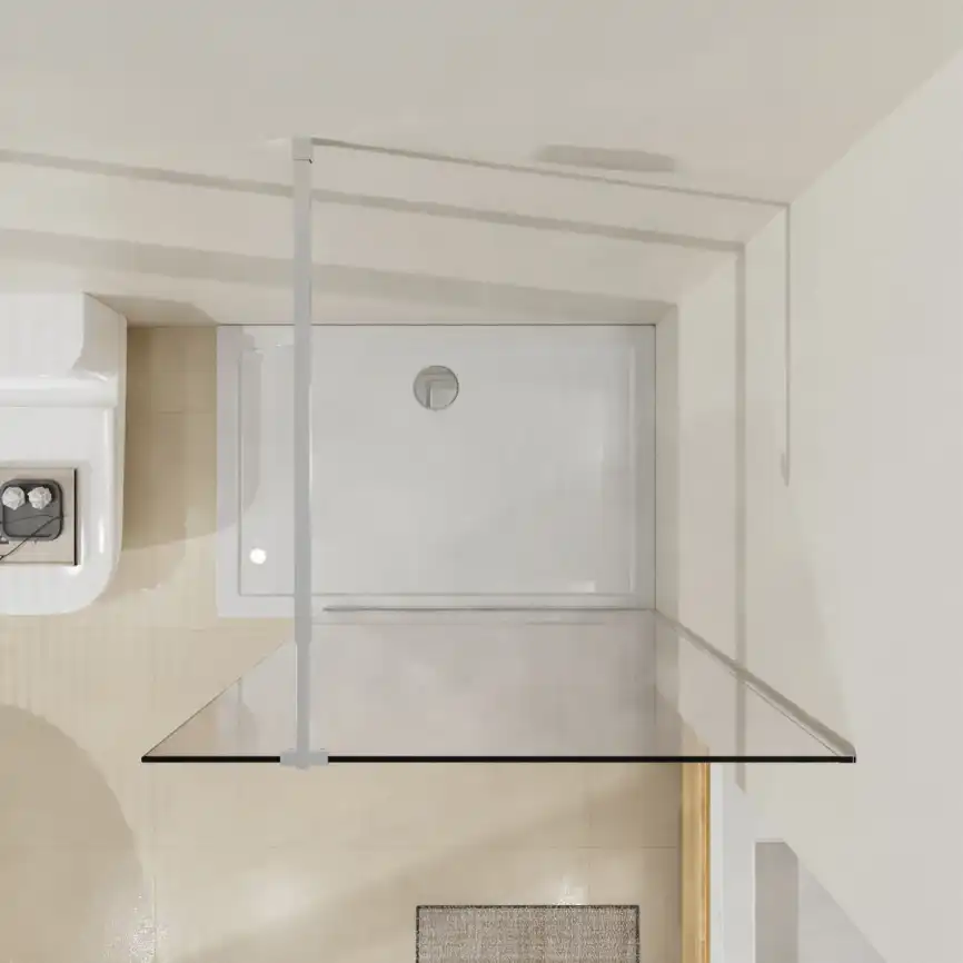 Душевая перегородка Azario Walk-in 120 AZ-251-120-MB-CL стекло 8 мм прозрачное, профиль Черный матовый фото 3