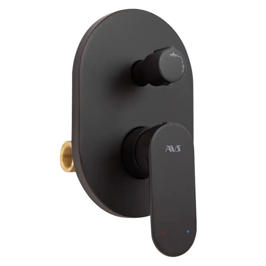 Смеситель для ванны AVS Beauty 811-703-MB встраиваемый, с внутренней частью, черный матовый фото 3