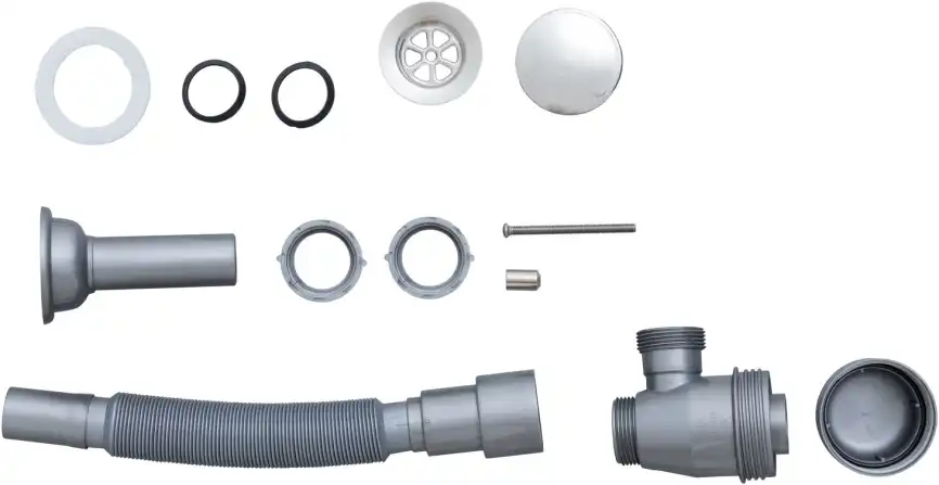 Сифон для раковины серый Aquanet d40/50 фото 3