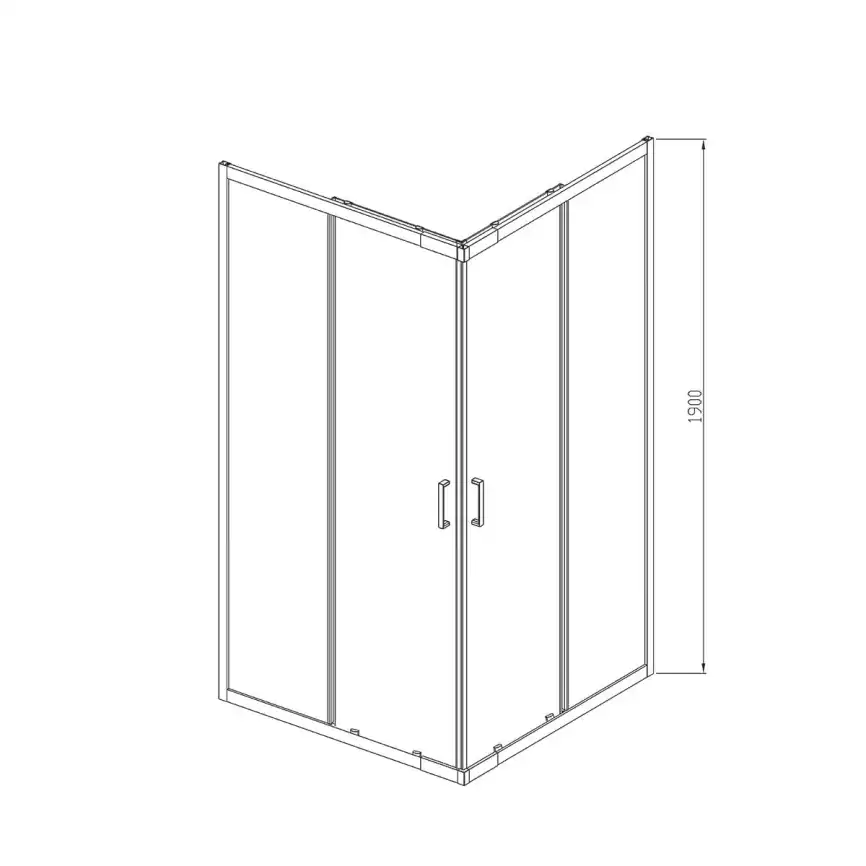 Душевой уголок Vincea Rapid 100х100 VSS-3R90/10MT, профиль хром, стекло Рифленное фото 8