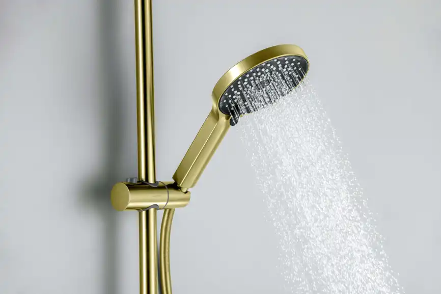 Душевой гарнитур Aquatek Лугано AQ2022BG, Золото шлифованное фото 9