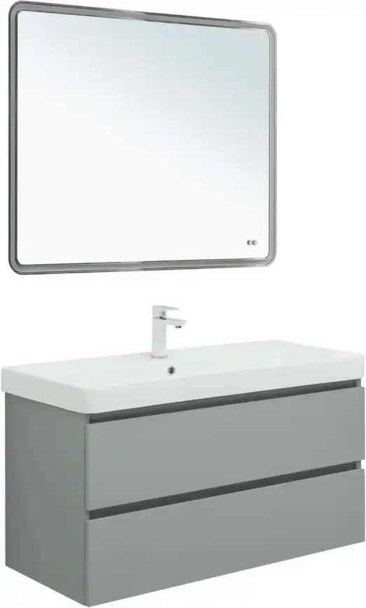 Тумба под раковину Aquanet Вега 2.0 100 мисти грин, подвесная, 337957 фото 7