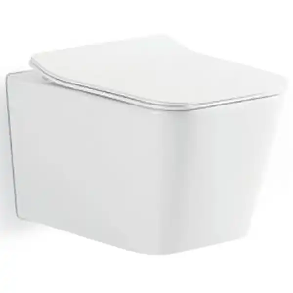 Унитаз подвесной CeramaLux 5170, безободковый с сиденьем микролифт Белый фото 1