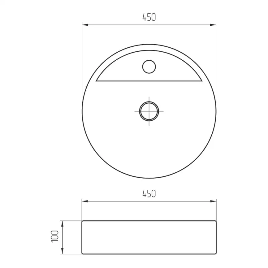Раковина AVS Вивьен 45x45 белая фото 6