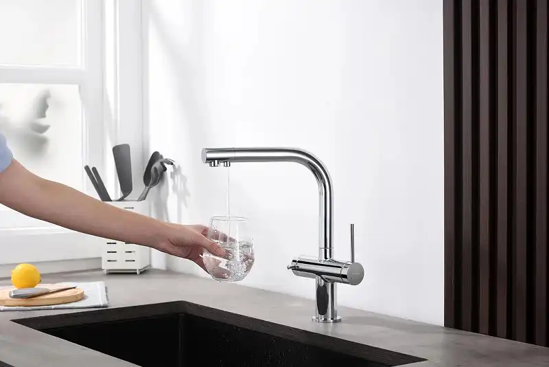 Смеситель для кухни Aquatek Европа AQ1385CR с подключением к фильтру с питьевой водой, Хром фото 5