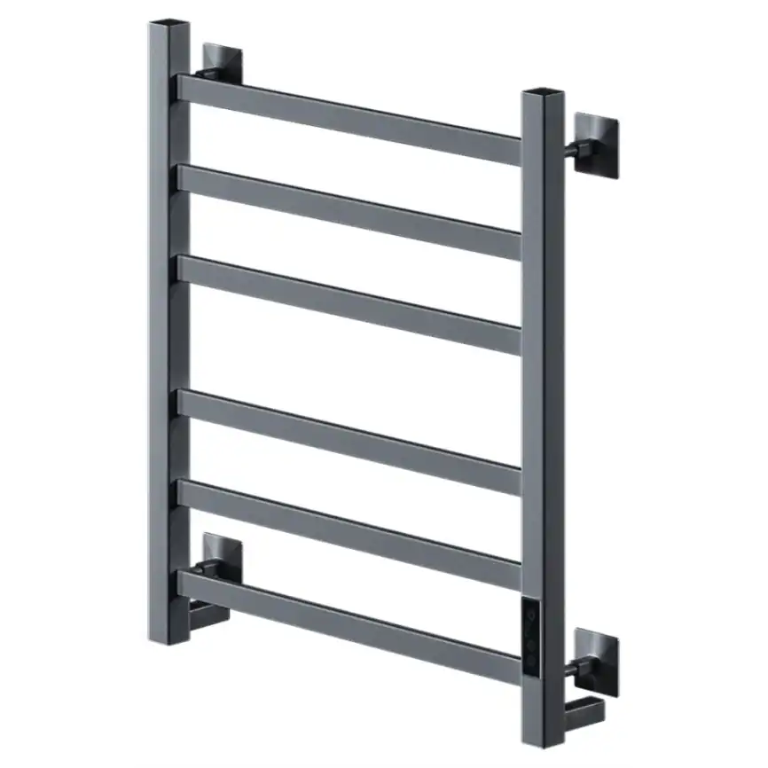 Полотенцесушитель электрический 50x60 AVS Техно с терморегулятором, оружейная сталь фото 2