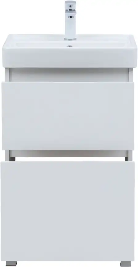 Тумба под раковину Aquanet Вега 50 напольная, белый глянец, 344120 фото 7