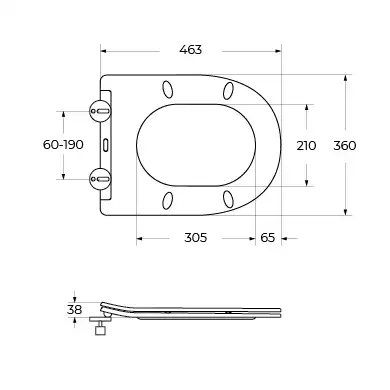 Унитаз приставной BelBagno FLAY-TOR BB1003CB-TOR/SC безободковый с сиденьем и смывом TORNADO фото 16