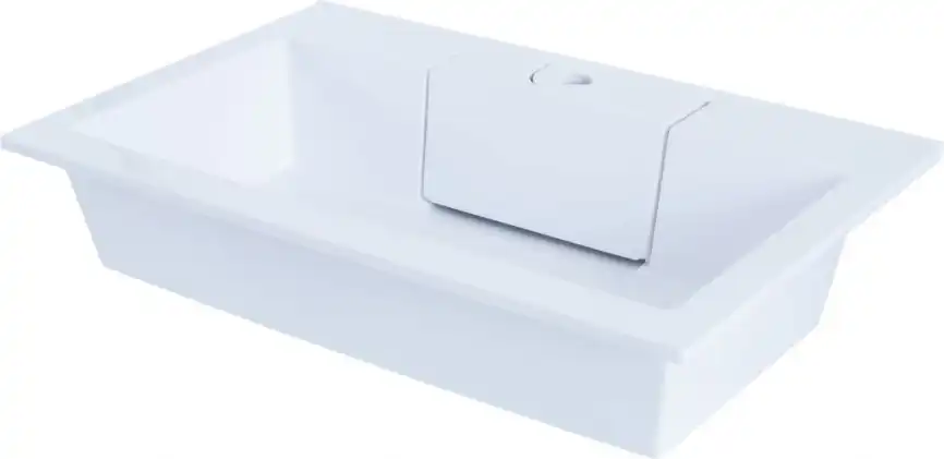 Раковина Aquanet Фортуна 70 182523 прямоугольная, Белая глянцевая фото 1