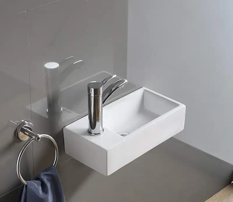 Умывальник CeramaLux D1043 415х225х100 Подвесная цвет Белый фото 2