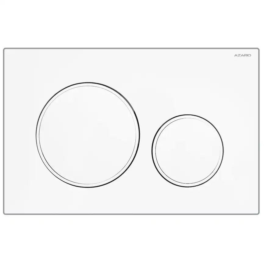 Кнопка смыва AZARIO NEW AZ-017.01 двойная, пластик, белый глянцевый фото 1
