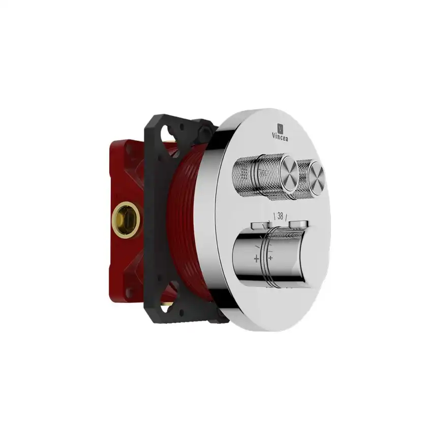 Смеситель для душа Vincea VSCV-322T-MCH встраиваемый двухфункциональный, термостатический, хром фото 1