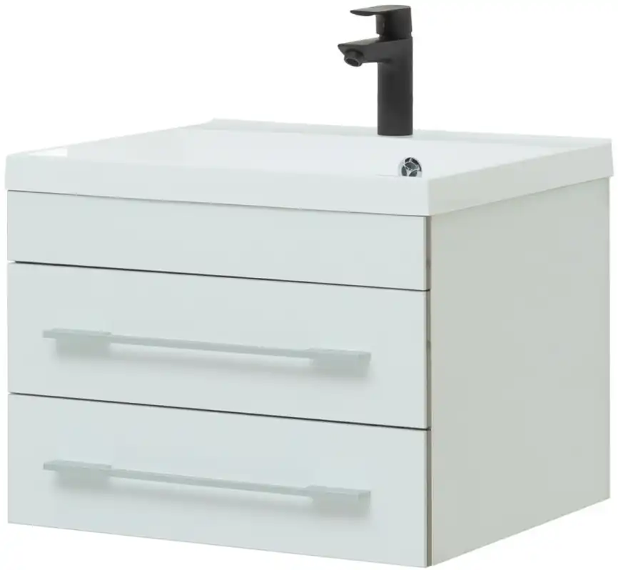 Тумба под раковину Aquanet Верона 58 белый (подвесная 2 ящика) 176667 фото 11