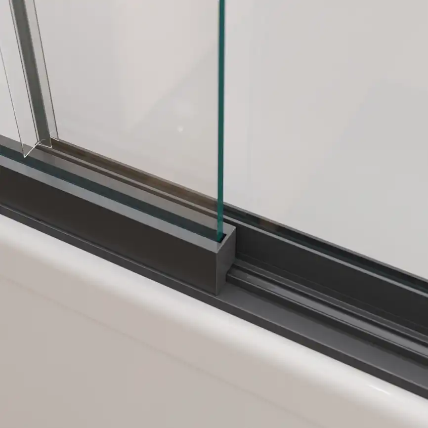 Шторка на ванну CEZARES SLIDER-FIX-VF-11-90/150-C-NERO прозрачное стекло, профиль Черный фото 3