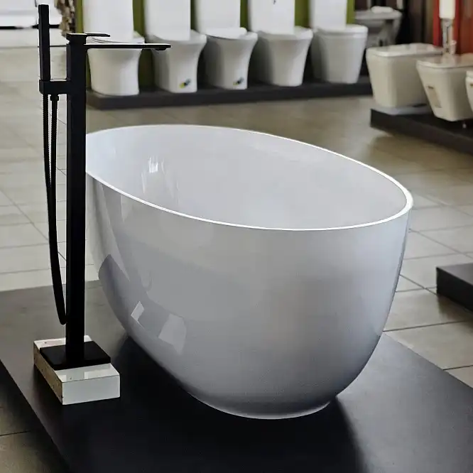 Ванна из литьевого мрамора  Aqua de Marco Caprice 160х80х60 Solid Perfection 1160WCAPR_SOL, Белая матовая фото 9