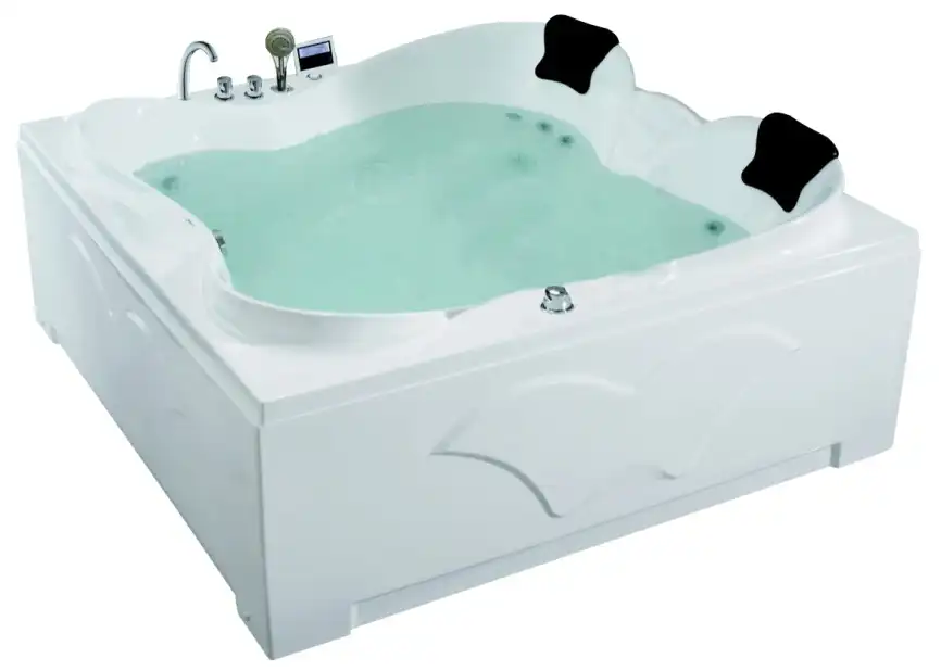 Акриловая ванна Gemy G9089 K R 187х187 с гидромассажем, правая фото 1