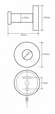 Крючок 5,5 см BEMETA NEO Нержавеющая сталь 104106065 фото 2