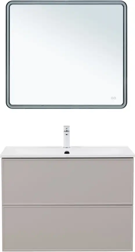 Тумба под раковину Aquanet Арт 90 бежевый, 343968 фото 9