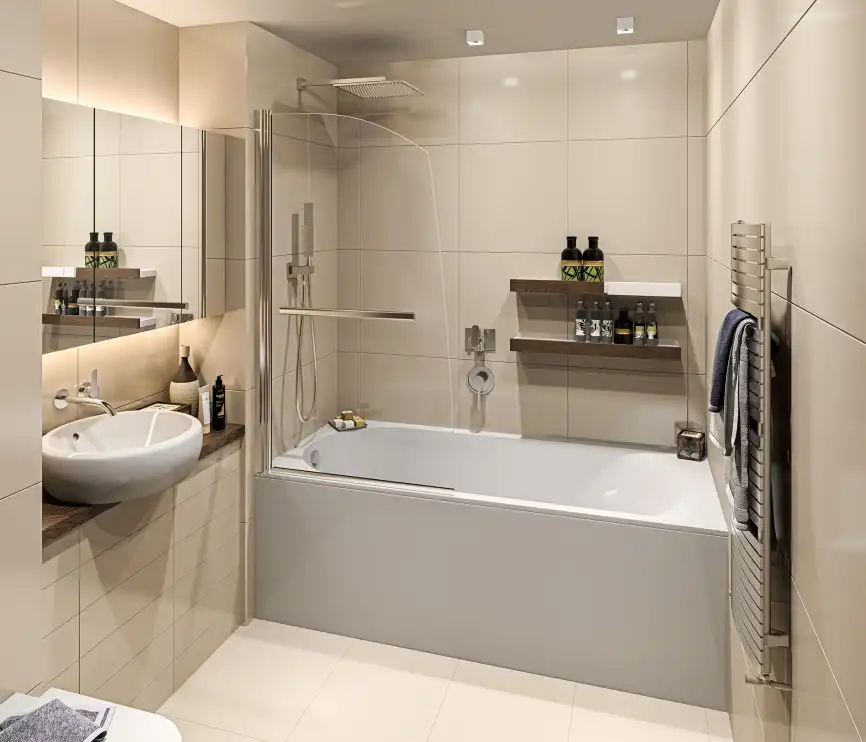 Шторка для ванны Good Door SCREEN R-HT-80-C-CH 80 см, ПД00089, профиль Хром, стекло Прозрачное фото 1