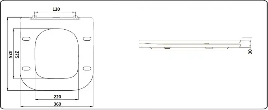 Унитаз-компакт CeramaLux 1218A, безободковый, с бачком и сидением микролифт Белый фото 5