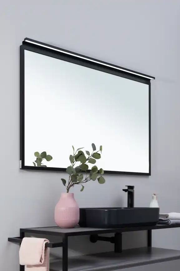 Зеркало Allen Brau Priority 100х75 1.31017.BB с подстветкой, сенсорный выключатель, Черный фото 9