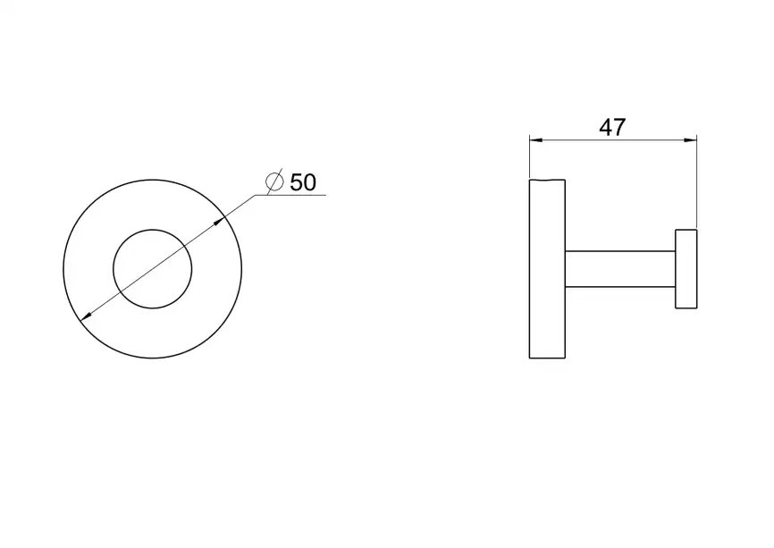 Крючок для полотенец Aquatek Бетта AQ4601BGM, Оружейная сталь фото 2