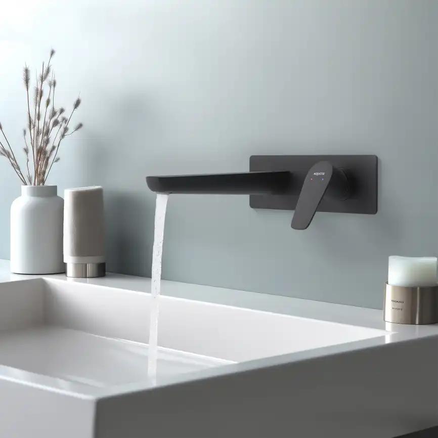 Смеситель для раковины Aquatek Бетта AQ1113MB встраиваемый, с внутренней частью, Черный матовый фото 6