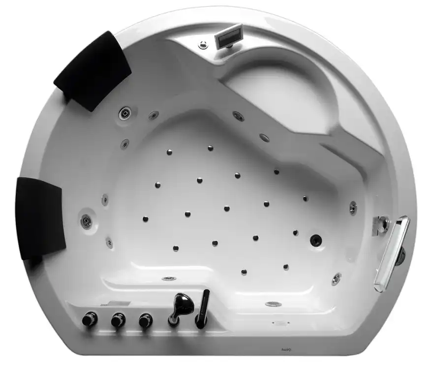 Акриловая ванна Gemy G9053 O 185х162 с гидромассажем фото 4