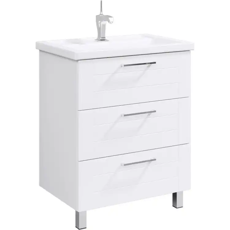 Тумба с раковиной напольная Aqwella Manchester 70 см, MAN01073, цвет Белый фото 1