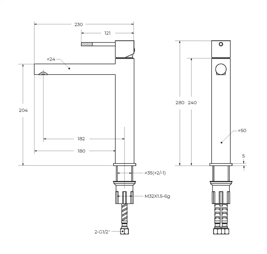 Смеситель для накладной раковины Cezares RELAX-LC2-01-W0, Хром фото 4