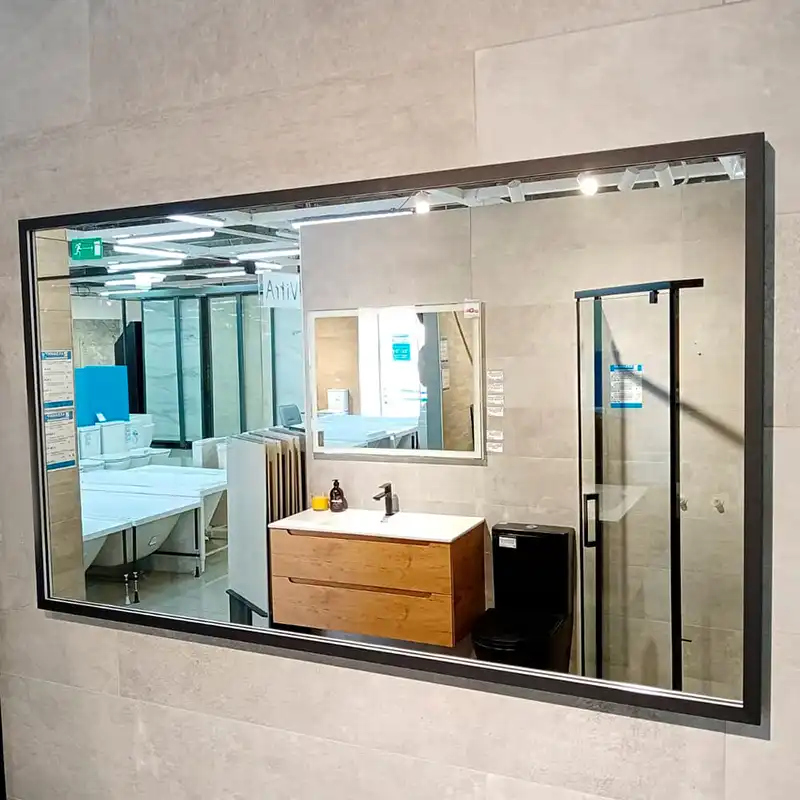 Зеркало с подсветкой AVS Мичиган 70x120 см, черное фото 2