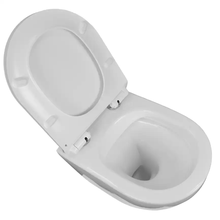 Подвесной унитаз безободковый Azario Grado  AZ-0046N , с сидением микролифт, цвет белый фото 8