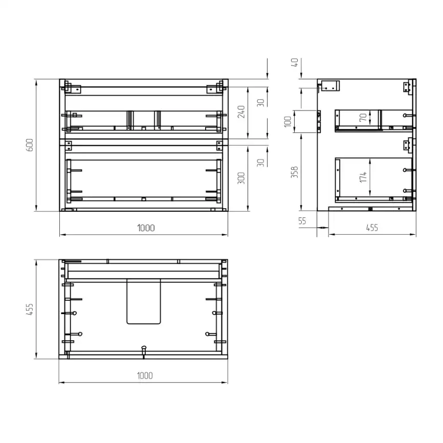 Тумба с раковиной AVS Гармония 100 белая, N821-07-1000WG-02-1010BM фото 16